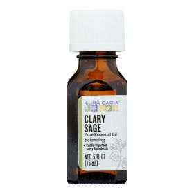 Aura Cacia - Essential Oil Clary Sage - 0.5 Fl Oz